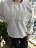 Monochromatic Applique Sweatshirt